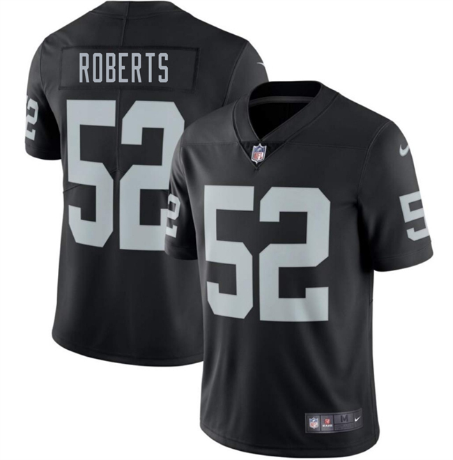 Women's Las Vegas Raiders #52 Elandon Roberts Black 2025 Vapor Untouchable Limited Stitched Jersey(Run Small)